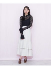バックリボンマーメードスカート JILL by JILL STUART ジル バイ ジル スチュアート スカート その他のスカート グレー ホワイト【先行予約】*【送料無料】[Rakuten Fashion]