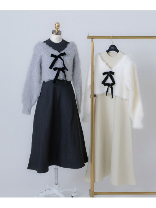 楽天市場】【SALE／30%OFF】起毛カーデニットワンピースセット JILL by 