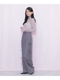 サイドリボンワイドパンツ JILL by JILL STUART ジル バイ ジル スチュアート パンツ その他のパンツ グレー ブラウン【先行予約】*【送料無料】[Rakuten Fashion]