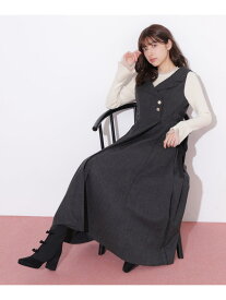 サイドレースアップジャンスカ JILL by JILL STUART ジル バイ ジル スチュアート ワンピース・ドレス ワンピース ベージュ ブラック【先行予約】*【送料無料】[Rakuten Fashion]