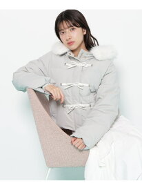 リボンダッフルダウン JILL by JILL STUART ジル バイ ジル スチュアート ジャケット・アウター その他のジャケット・アウター グレー ブラック ホワイト【送料無料】[Rakuten Fashion]