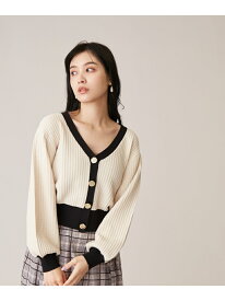 【SALE／55%OFF】バイカラーカーディガン (無地) JILL by JILLSTUART ジル バイ ジル スチュアート トップス ニット ホワイト ブラック【RBA_E】【送料無料】[Rakuten Fashion]