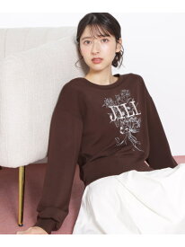 リボンブーケロゴ刺繍スウェット JILL by JILL STUART ジル バイ ジル スチュアート トップス カットソー・Tシャツ ブラウン グレー ネイビー【送料無料】[Rakuten Fashion]