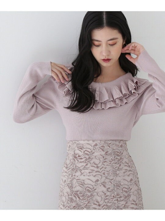楽天市場】ラッフルカラーリブニット JILL by JILL STUART ジル バイ 