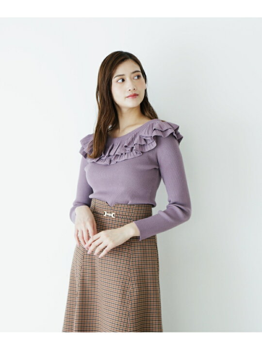 楽天市場】ラッフルカラーリブニット JILL by JILL STUART ジル バイ 