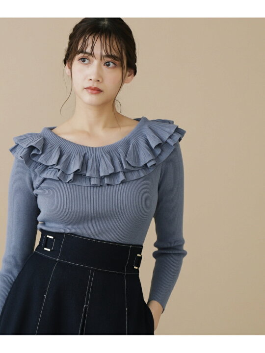 楽天市場】ラッフルカラーリブニット JILL by JILL STUART ジル バイ 