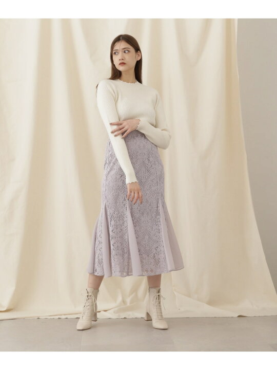 楽天市場】【SALE／40%OFF】モールレースマーメイドスカート JILL by  