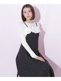 ホイップフリルジャンスカ JILL by JILL STUART ジル バイ ジル スチュアート ワンピース・ドレス ワンピース ピンク ブラック【送料無料】[Rakuten Fashion]