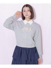 フェイクファーロゴスウェット JILL by JILL STUART ジル バイ ジル スチュアート トップス カットソー・Tシャツ グレー ピンク ネイビー【送料無料】[Rakuten Fashion]