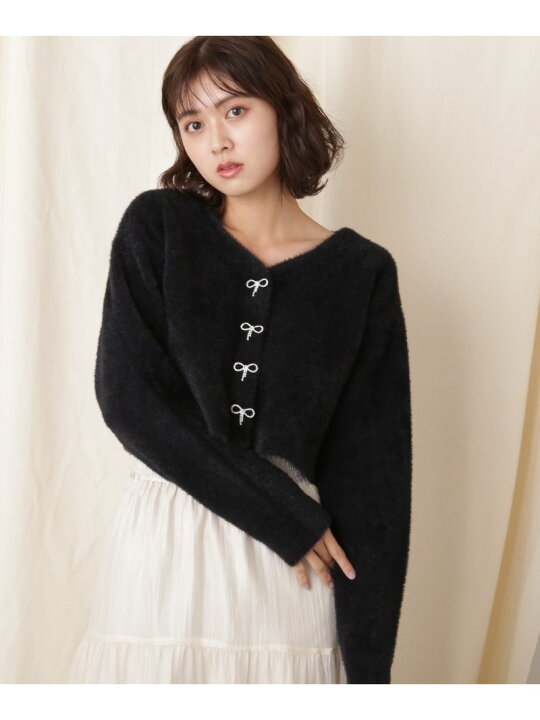 楽天市場】リボンビジューショートカーディガン JILL by JILL STUART 