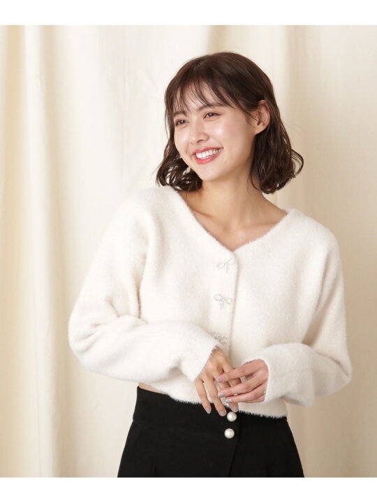 楽天市場】リボンビジューショートカーディガン JILL by JILL STUART  