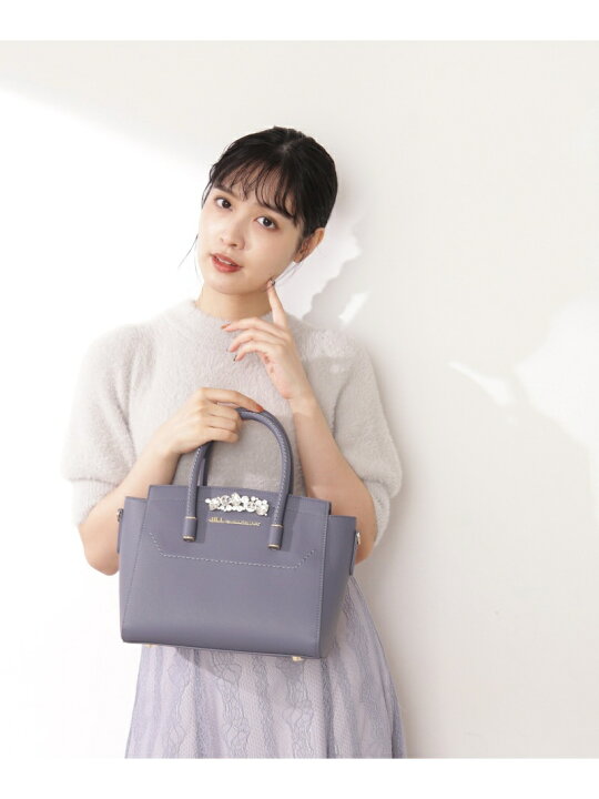 ジルバイジルスチュアート ビジューロイヤルトート グロウブラック  