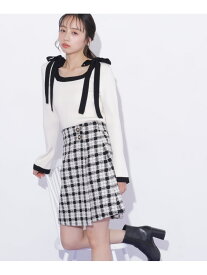 【SALE／55%OFF】ブロックチェックツィードミニスカート JILL by JILL STUART ジル バイ ジル スチュアート スカート その他のスカート グリーン ブラック【RBA_E】【送料無料】[Rakuten Fashion]