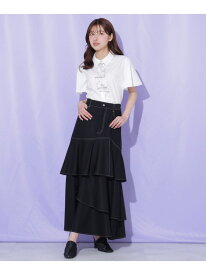 アシメティアードスカート JILL by JILL STUART ジル バイ ジル スチュアート スカート その他のスカート ブラック ブルー ブラウン【送料無料】[Rakuten Fashion]