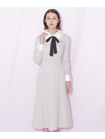 スカラップ襟リボンタイワンピース JILL by JILL STUART ジル バイ ジル スチュアート ワンピース・ドレス ワンピース ネイビー ベージュ ブルー【送料無料】[Rakuten Fashion]