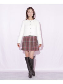 ロービングチェックミニスカート JILL by JILL STUART ジル バイ ジル スチュアート スカート その他のスカート ホワイト ブラウン ネイビー【送料無料】[Rakuten Fashion]