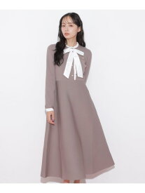 フリルディテールニットワンピース JILL by JILL STUART ジル バイ ジル スチュアート ワンピース・ドレス ワンピース グレー ブラウン ネイビー【送料無料】[Rakuten Fashion]