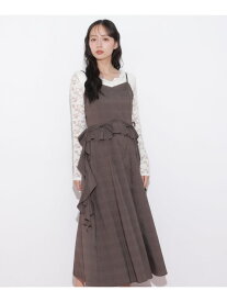 チェックキャミジャンスカ JILL by JILL STUART ジル バイ ジル スチュアート ワンピース・ドレス ワンピース グレー ブラウン【送料無料】[Rakuten Fashion]