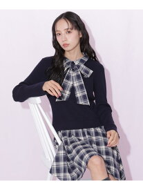 チェックドッキングミニワンピース JILL by JILL STUART ジル バイ ジル スチュアート ワンピース・ドレス ワンピース ネイビー グレー ブラウン【送料無料】[Rakuten Fashion]