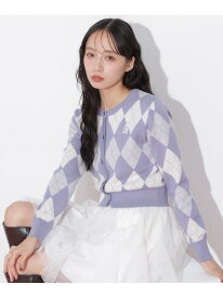 ＜BEARシリーズ＞ラメアーガイルニット JILL by JILL STUART ジル バイ ジル スチュアート トップス ニット ブラウン ピンク ブルー ネイビー【送料無料】[Rakuten Fashion]