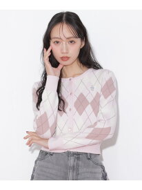 ＜BEARシリーズ＞ラメアーガイルニット JILL by JILL STUART ジル バイ ジル スチュアート トップス ニット ブラウン ピンク ブルー ネイビー【送料無料】[Rakuten Fashion]