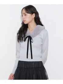 フェイクファーティペットニット JILL by JILL STUART ジル バイ ジル スチュアート トップス ニット ベージュ ブラック ブルー【送料無料】[Rakuten Fashion]