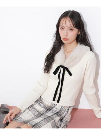 フェイクファーティペットニット JILL by JILL STUART ジル バイ ジル スチュアート トップス ニット ベージュ ブラック ブルー【送料無料】[Rakuten Fashion]