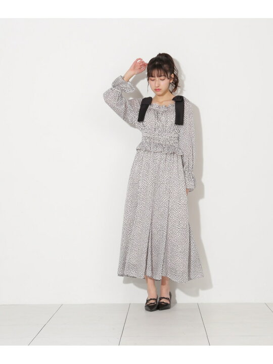 楽天市場】ハートプリントシャーリングワンピース JILL by JILL STUART  
