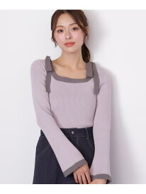 【SALE／40%OFF】肩リボン配色ニット JILL by JILL STUART ジル バイ ジル スチュアート トップス ニット ホワイト パープル ブラック【RBA_E】【送料無料】[Rakuten Fashion]