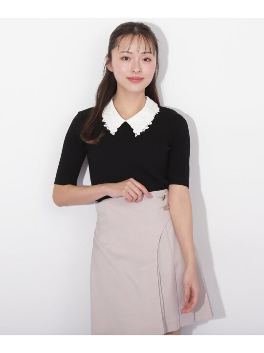 楽天市場】【SALE／37%OFF】衿付きリブニット5分袖 JILL by JILL 