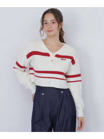 【SALE／50%OFF】ビッグカラー畔ニット JILL by JILL STUART ジル バイ ジル スチュアート トップス ニット レッド ベージュ ブラック ブルー【RBA_E】【送料無料】[Rakuten Fashion]