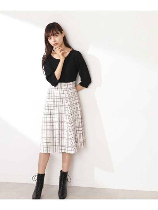 楽天市場】【SALE／50%OFF】チェックジャガードニットワンピース JILL 