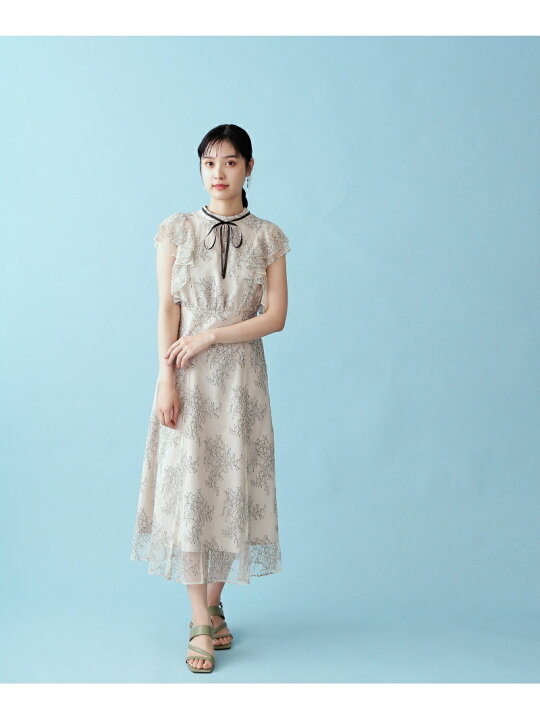 楽天市場】ツートーンレースラッフルワンピース JILL by JILL STUART 