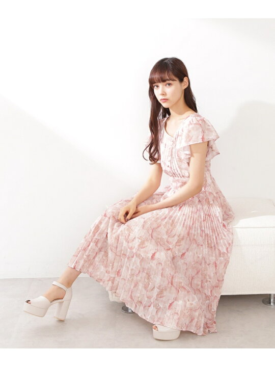 楽天市場】【SALE／58%OFF】ストーンフラワーシフォンプリント 