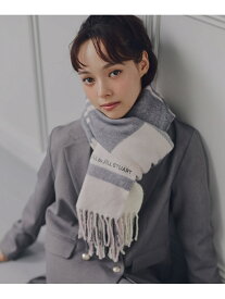 エンブロイダリーロゴチェックストール JILL by JILL STUART ジル バイ ジル スチュアート ファッション雑貨 スカーフ・バンダナ ピンク パープル ブラウン【送料無料】[Rakuten Fashion]
