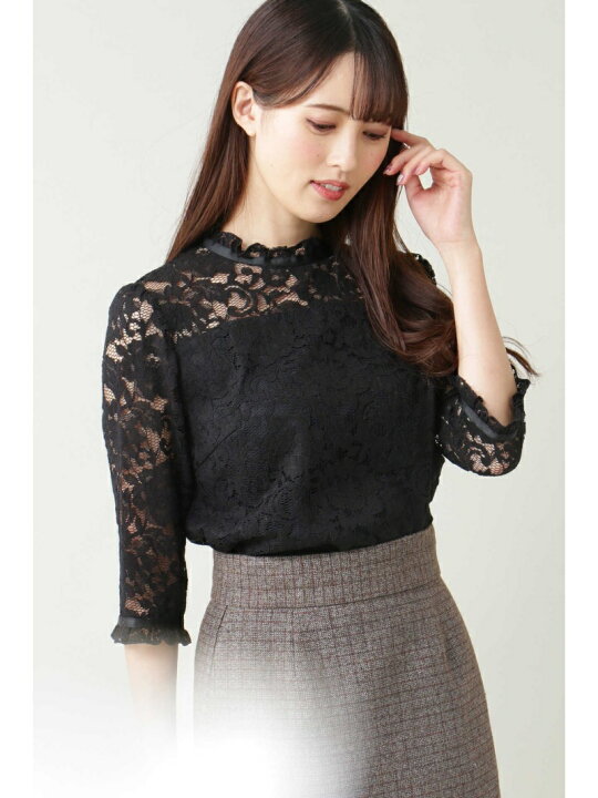 楽天市場】【SALE／60%OFF】ハイネックレースブラウス JILL by JILL 
