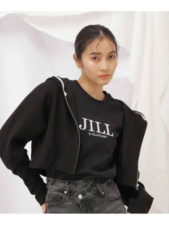 良品 25SS JILL by JILL STUART ジルバイジルスチュアート ダイバー素材ショート丈フーディ パーカー FR ブラック レディース 古着 中古 USED パーカー ショート丈ダイバーパーカー レディース
