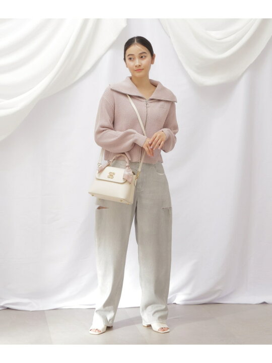 JILL by JILL STUART】スカーフフラップバッグアイボリー