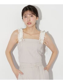 【SALE／50%OFF】＜セットアップ対応＞フリルショルダービスチェ JILL by JILL STUART ジル バイ ジル スチュアート トップス シャツ・ブラウス ベージュ ブルー グレー【RBA_E】【送料無料】[Rakuten Fashion]