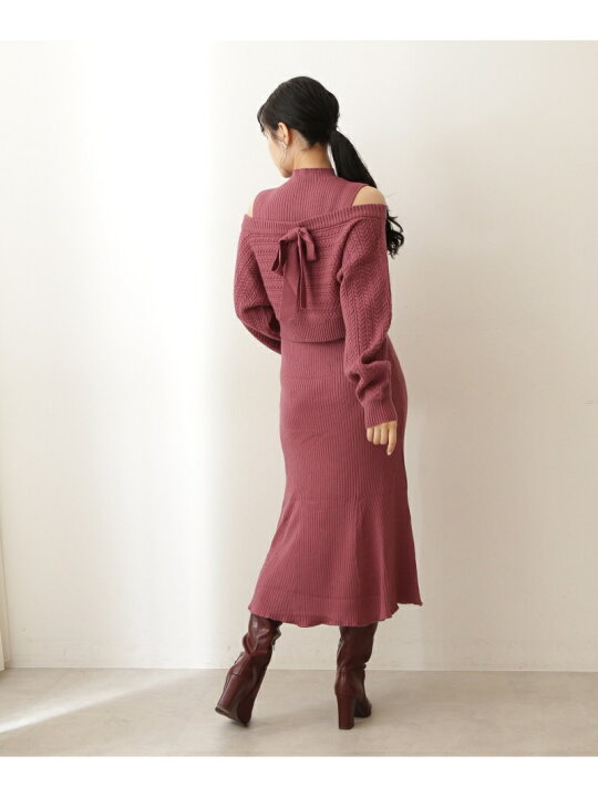 楽天市場】ケーブルレイヤードニットワンピース JILL by JILL STUART  