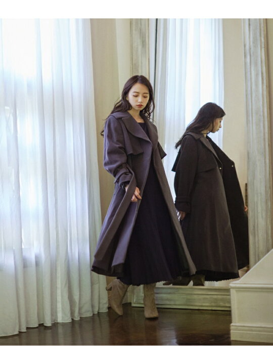 楽天市場】【SALE／37%OFF】ビックカラーウールトレンチコート JILL by  