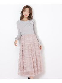 【SALE／55%OFF】フリルチュールドッキングワンピース JILL by JILL STUART ジル バイ ジル スチュアート ワンピース・ドレス ワンピース ベージュ グレー ブラック【RBA_E】【送料無料】[Rakuten Fashion]