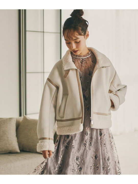 楽天市場】【SALE／40%OFF】フェイクムートンフライトジャケット JILL 