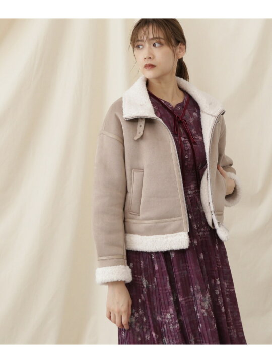 楽天市場】【SALE／40%OFF】フェイクムートンフライトジャケット JILL 
