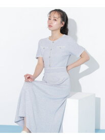 ミックスツイードニットワンピース JILL by JILL STUART ジル バイ ジル スチュアート ワンピース・ドレス ワンピース ブルー ピンク ネイビー【送料無料】[Rakuten Fashion]