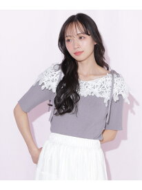 デコルテレースニット JILL by JILL STUART ジル バイ ジル スチュアート トップス ニット グレー ホワイト ブラック【送料無料】[Rakuten Fashion]