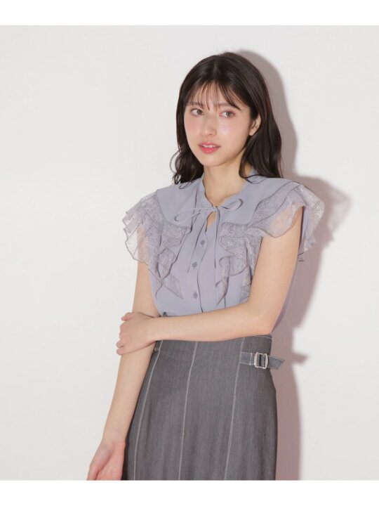 楽天市場】【SALE／20%OFF】ケープフリルフレアスリーブブラウス JILL  