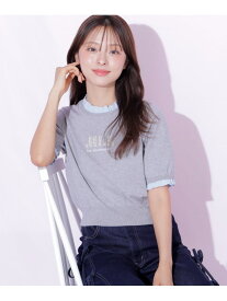 チビフリルパールロゴニット JILL by JILL STUART ジル バイ ジル スチュアート トップス ニット グレー ブルー ネイビー【送料無料】[Rakuten Fashion]