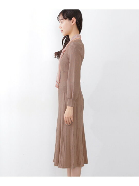 楽天市場】【SALE／70%OFF】マーブルスカーフ付ニットワンピース JILL 