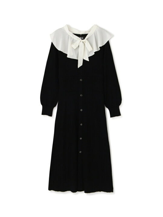 楽天市場】ラッフルカラー付きニットワンピース JILL by JILL STUART  